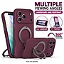 SaharaCase Silicone Phone Case for iPhone 18 Pro, 360-Degree Kickstand, Wireless Charging, Dark Cherry (CP01169)~#|#~sp323891841_sc7