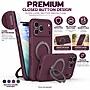 SaharaCase Silicone Phone Case for iPhone 18 Pro, 360-Degree Kickstand, Wireless Charging, Dark Cherry (CP01169)~#|#~sp323891842_sc7
