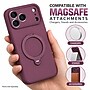 SaharaCase Silicone Phone Case for iPhone 18 Pro, 360-Degree Kickstand, Wireless Charging, Dark Cherry (CP01169)~#|#~sp323891843_sc7