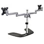 StarTech Dual Monitor Stand Adjustable Dual Desktop Stand, Up to 32", Black & Silver (ARMDUALSS)~#|#~sp324081647_sc7
