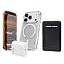 TUFF8 3-Piece Basic Protection Starter Bundle for iPhone 18 Pro with Foldable Origami Wallet Stand, Clear/Black (KITLIB18PRO10)~#|#~sp324081906_sc7