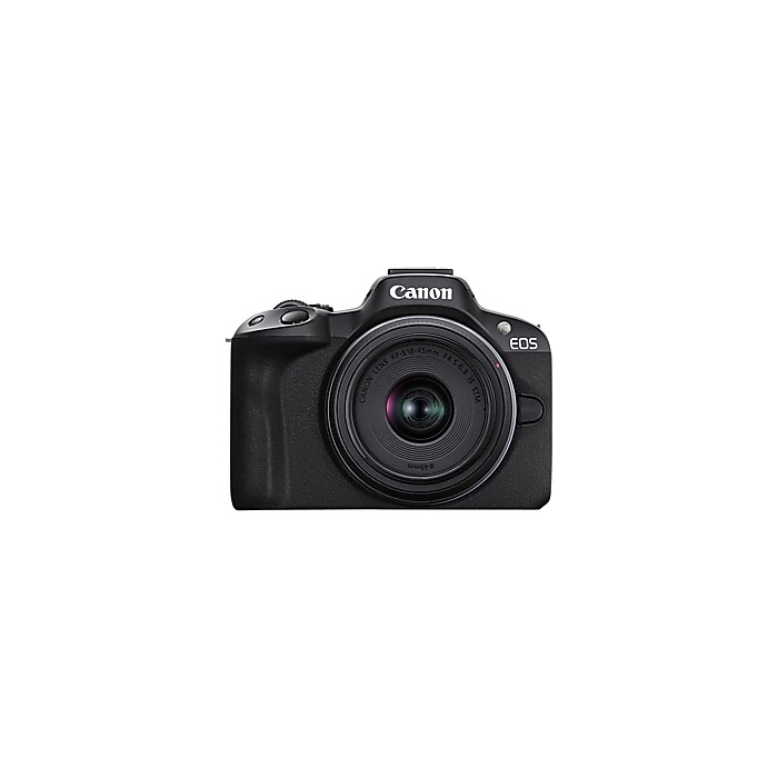 Canon EOS R50 RF-S18-45mm F4.5-6.3 IS STM Lens Kit, Black