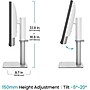 BenQ PD2730S 27" 5K UHD IPS 60Hz Professional Monitor, HDR10, Built‑In Speaker, Height Adjustable, White~#|#~sp324082071_sc7
