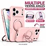 SaharaCase Silicone Phone Case for iPhone 18 Pro Max, 360-Degree Kickstand, Wireless Charging, Dark Pink (CP01190)~#|#~sp324082103_sc7