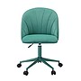 Linon Home Decor Products Adalynn Armless Velvet Swivel Computer and Desk Chair, Aqua (178399AQUA01U)~#|#~sp324255862_sc7