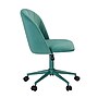 Linon Home Decor Products Adalynn Armless Velvet Swivel Computer and Desk Chair, Aqua (178399AQUA01U)~#|#~sp324255863_sc7