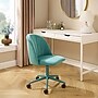 Linon Home Decor Products Adalynn Armless Velvet Swivel Computer and Desk Chair, Aqua (178399AQUA01U)~#|#~sp324255869_sc7