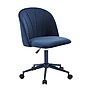 Linon Home Decor Products Adalynn Armless Velvet Swivel Computer and Desk Chair, Navy Blue (178399NVYBLU01U)~#|#~sp324255872_sc7
