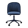 Linon Home Decor Products Adalynn Armless Velvet Swivel Computer and Desk Chair, Navy Blue (178399NVYBLU01U)~#|#~sp324255873_sc7