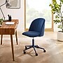 Linon Home Decor Products Adalynn Armless Velvet Swivel Computer and Desk Chair, Navy Blue (178399NVYBLU01U)~#|#~sp324255877_sc7