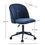 Linon Home Decor Products Adalynn Armless Velvet Swivel Computer and Desk Chair, Navy Blue (178399NVYBLU01U)~#|#~sp324255879_sc7