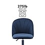 Linon Home Decor Products Adalynn Armless Velvet Swivel Computer and Desk Chair, Navy Blue (178399NVYBLU01U)~#|#~sp324255880_sc7