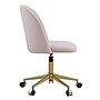 Linon Home Decor Products Adalynn Armless Velvet Swivel Computer and Desk Chair, Pink (178399PNK01U)~#|#~sp324255885_sc7