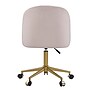 Linon Home Decor Products Adalynn Armless Velvet Swivel Computer and Desk Chair, Pink (178399PNK01U)~#|#~sp324255886_sc7