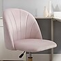 Linon Home Decor Products Adalynn Armless Velvet Swivel Computer and Desk Chair, Pink (178399PNK01U)~#|#~sp324255888_sc7