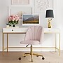 Linon Home Decor Products Adalynn Armless Velvet Swivel Computer and Desk Chair, Pink (178399PNK01U)~#|#~sp324255889_sc7