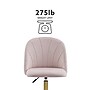 Linon Home Decor Products Adalynn Armless Velvet Swivel Computer and Desk Chair, Pink (178399PNK01U)~#|#~sp324255891_sc7