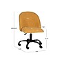 Linon Home Decor Products Skyla Armless Fabric Swivel Computer and Desk Chair, Yellow (178523MUS01U)~#|#~sp324255917_sc7