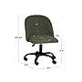 Linon Home Decor Products Skyla Armless Fabric Swivel Computer and Desk Chair, Green (178523OLVGRN01U)~#|#~sp324255950_sc7