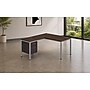 Boss Office Products Simple System 60"W L-Shaped Desk with Pedestal, Driftwood (SGSD029-201)~#|#~sp324258837_sc7