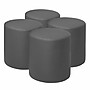 Regency Logan Vinyl Round Ottoman, Grey, 4/Set (N6262GY4PK)~#|#~sp324321148_sc7
