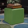Regency Jean Vinyl Square Stool Ottoman, Envy Green (N6263EG)~#|#~sp324321185_sc7
