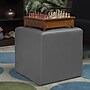 Regency Jean Vinyl Square Stool Ottoman, Grey (N6263GY)~#|#~sp324321203_sc7