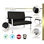 Regency Welcome 46"W Vinyl Loveseat, Black (CH3903BVL)~#|#~sp324321230_sc7