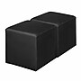 Regency Jean Vinyl Square Ottoman, Black, 2/Set (N6263BK2PK)~#|#~sp324321429_sc7