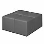 Regency Jean Vinyl Square Ottoman, Grey, 4/Set (N6263GY4PK)~#|#~sp324321689_sc7