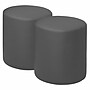 Regency Logan Vinyl Round Ottoman, Grey, 2/Set (N6262GY2PK)~#|#~sp324321950_sc7