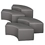 Regency Aurora Vinyl Curved Ottoman, Grey, 4/Set (N6265GY4PK)~#|#~sp324321984_sc7