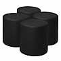 Regency Logan Vinyl Round Ottoman, Black, 4/Set (N6262BK4PK)~#|#~sp324321990_sc7