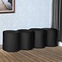 Regency Logan Vinyl Round Ottoman, Black, 4/Set (N6262BK4PK)~#|#~sp324321991_sc7