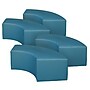 Regency Aurora Vinyl Curved Ottoman, Peacock Teal, 4/Set (N6265PT4PK)~#|#~sp324322015_sc7