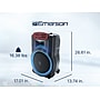 Emerson Portable Bluetooth® 15" Party Speaker with Flame Lighting, Black (EDS-1520)~#|#~sp324323166_sc7