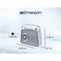 Emerson Retro Rechargeable Portable Bluetooth Radio, Cream (EAS-3009-CR)~#|#~sp324381415_sc7