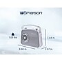 Emerson Retro Rechargeable Portable Bluetooth Radio, Gray (EAS-3009-GY)~#|#~sp324381443_sc7