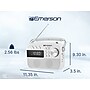 Emerson Retro Rechargeable Portable Bluetooth Radio, Red (EAS-3010-RD)~#|#~sp324381455_sc7