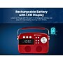 Emerson Retro Rechargeable Portable Bluetooth Radio, Red (EAS-3010-RD)~#|#~sp324381458_sc7