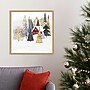Amanti Art Christmas Chalet I Tree by Victoria Borges Framed Canvas Wall Art Print, 22"W x 22"H (A42675456267)~#|#~sp324385161_sc7