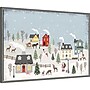 Amanti Art Christmas Village II Day by Laura Marshall Framed Canvas Wall Art Print, 33"W x 23"H (A42675456669)~#|#~sp324385198_sc7