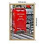 Amanti Art Letters for Santa Red Mailbox with Snow by Darrell Gulin Danita Delimont Framed Canvas Wall Art Print, 16"W x 23"H~#|#~sp324385340_sc7