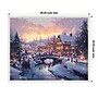 Amanti Art Pictufy Christmas Village by Pictufy Framed Canvas Wall Art Print, 28"W x 23"H (A426710345278)~#|#~sp324385546_sc7