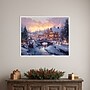 Amanti Art Pictufy Christmas Village by Pictufy Framed Canvas Wall Art Print, 28"W x 23"H (A426710345278)~#|#~sp324385547_sc7