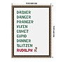 Amanti Art Santas Reindeer Names by Jolly and Dash Framed Canvas Wall Art Print, 10"W x 13"H (A426710430792)~#|#~sp324385556_sc7