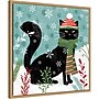 Amanti Art Purrfect Holiday II Cat by Veronique Charron Framed Canvas Wall Art Print, 22"W x 22"H (A42675456316)~#|#~sp324385569_sc7