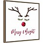 Amanti Art Reindeer Merry and Bright by Portfolio Framed Canvas Wall Art Print, 22"W x 22"H (A42678396610)~#|#~sp324385577_sc7