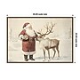Amanti Art Santa Claus with Reindeer in Winter Wonderland by Melloi Art Prints Framed Canvas Wall Art Print, 33"W x 23"H~#|#~sp324385596_sc7