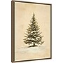 Amanti Art Snowy Christmas Tree Lights by Jolly and Dash Framed Canvas Wall Art Print, 18"W x 24"H (A426710430583)~#|#~sp324385604_sc7